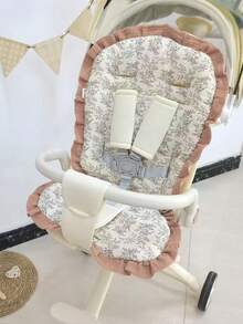 1pc Baby Stroller Pad, Soft Breathable Cushion, Reversible Cotton Stroller Mat - Multicolor - View 8