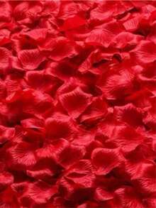 1000pcs Artificial Silk Rose Petals, Suable For Weddings, Red Rose Petals, Rose Petal Cor, Preserved Rose Petals, Rose Petals For Proposing To Loved Ones, Romantic Wedding Cor (For Lovers And Newlyweds), Gift Box Filler, Romantic Candlelight Aisle Cor, Wedding Aisle Petals, Wedding Corations, Party Petals, Candlelight Party Roses - 彩色 - 查看 5