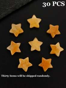 20毫米黄色石英星形宝石疗愈水晶套装，抛光散装宝石星，用于冥想、能量平衡，女士水晶礼物 - 黃色 - 查看 11