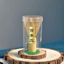 Berbagai Alat Pengaduk Teh Matcha Bambu, Sikat Teh Bambu Gaya Jepang, Pengaduk Bubuk Matcha, Mangkuk Matcha 100 Cabang - titik liar - View 6