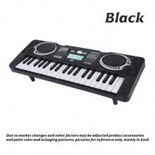 37键儿童教育多功能电子琴，双模式亲子互动便携式钢琴玩具，配件随机包含（不含电池，顾客需自备3节1.5V AA电池） - 彩色 - 查看 9