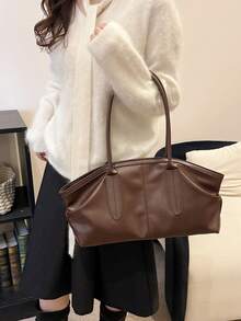 这款简约大容量手提包采用拉链封口，是一款多功能、时尚的女士单肩包，适合外出、短途旅行、购物、通勤、送礼和聚会等各种场合。 - 咖啡 - 查看 4