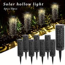 8pcs Solar Garden Floor Lamp,Underwater Lights, Solar Outdoor Path /Ground Lights, Path Lights, Automatic LED Halloween Christmas Decorative Landscape Lighting Garden Light, For Courtyard, Yard, Garden, Path, Lawn, Street, Party Holiday Decoration - Warm light - View 1