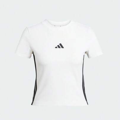 Adidas 女款 W 3S SJ BABY T 短袖针织无领短袖T恤 TJE1239