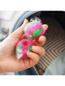 Reusable Silicone Laundry Lint Remover Ball, Washing Machine Pet Hair Removal Accessory, No Electricity Needed, Easy To Use Sticky Lint Brush - White 1pc - View 2