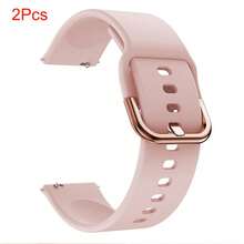 1/2/3pcs 18mm/20mm/22mm Soft Silicone Watch Band, Adjustable Quick Release Replacement Strap Compatible With Samsung Galaxy Watch Active 2 40mm/44mm, Active 42mm, 3/4/5/6, Gear S2/S3 Frontier/Classic, Watch GT 2/3 Pro 42mm/46mm, Honor Amazfit GTS 2 BIP - Pink - View 17