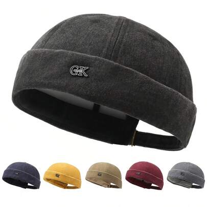 1 chiếc mũ lưỡi trai phong cách hip hop đường phố, màu trơn, kiểu dáng bạc màu, chất liệu mềm mại.