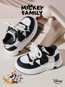 Disney 1 Pair  Collaboration Children's Sneakers, Suitable For Daily Wear, Festivals, Sports, Outdoor Activities, Comfortable, Non-Slip, Breathable (Boys' Sneakers, Boys' Skate Shoes, Children's Sneakers, Girls' Sneakers, Girls' Skate Shoes) - Black - View 1