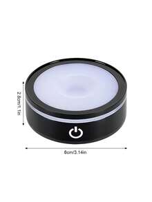 1pc Modern 3D Glass Ball LED Base, Touch Color Changing LED Display Stand - USB/Battery Powered, Decorative Atmosphere For Liquor, Suitable For 3D Crystal Photos, Glass, Acrylic Or Transparent/Translucent Materials, Party, Room, Office Decoration - Multicolor - View 18