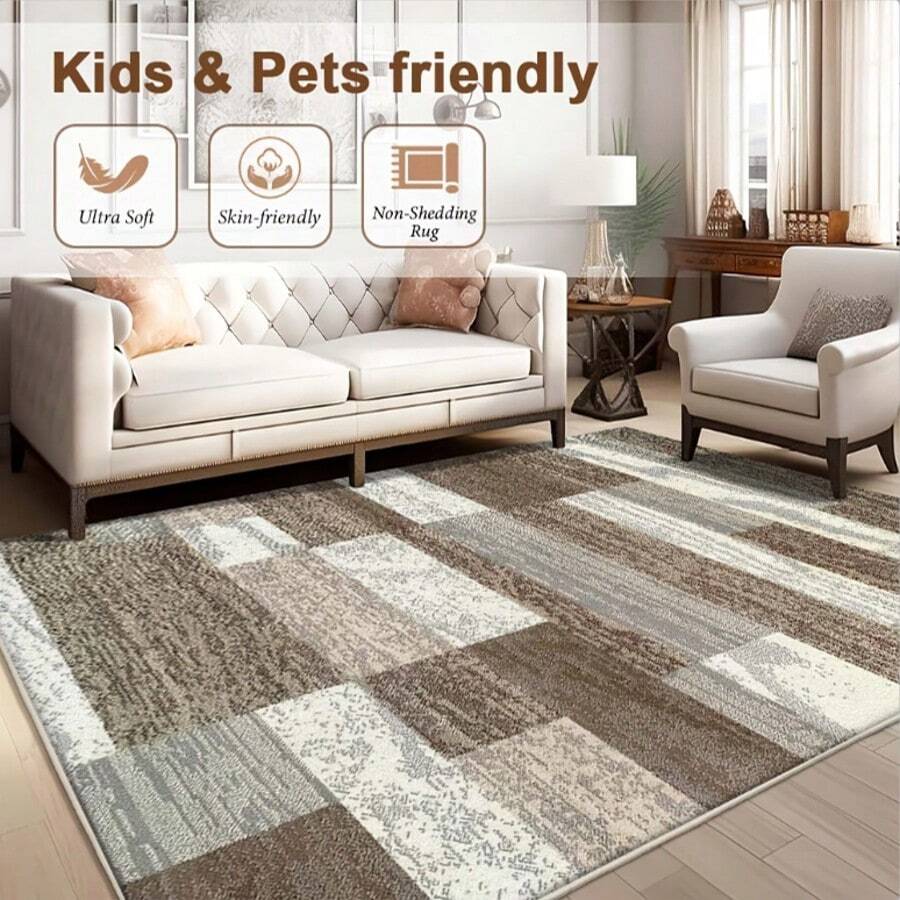 Polyester Carpet, Anti-Slip, Waterproof, Stain-Resistant, For Indoor, Outdoor, Office Use, Machine Washable, Holiday Candy Pattern Floor Mat, Home Decor