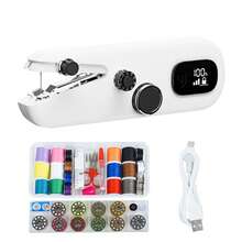 40pcs/70pcs/81pcs Beginner Manual Sewing Machine Set, Digital Display Mini Portable Fast Sewing Machine, DIY Handmade Sewing Equipment Suitable For Home Travel, Essential For Elderly Home Use (Note: Only Suitable For Thin Fabrics/Accessory Color Random) - White - View 7