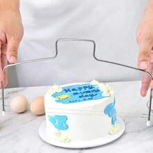 Cake Leveler| Stainless Steel With Scale Adjustable Handle - Christmas Party Baking Tool For Cake Decorating & Cheese Cutting - màu đen - Xem 8