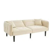 Reclining Sofa Bed With Bed Function, Folding Velvet Sofa, Adjustable Backrest, Blue 102x73x81cm, Ideal For Guest Rooms