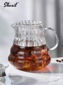 shoxil 1 st. transparent glaskanna, standard kaffekopp för pour over-bryggare, genomskinlig kaffekanna, pour over-kokare - Kaffekanna - Visa 1