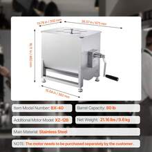 Kitchen Meat Grinders - 40 L(max. Mischen 36,29 Kg) - View 7