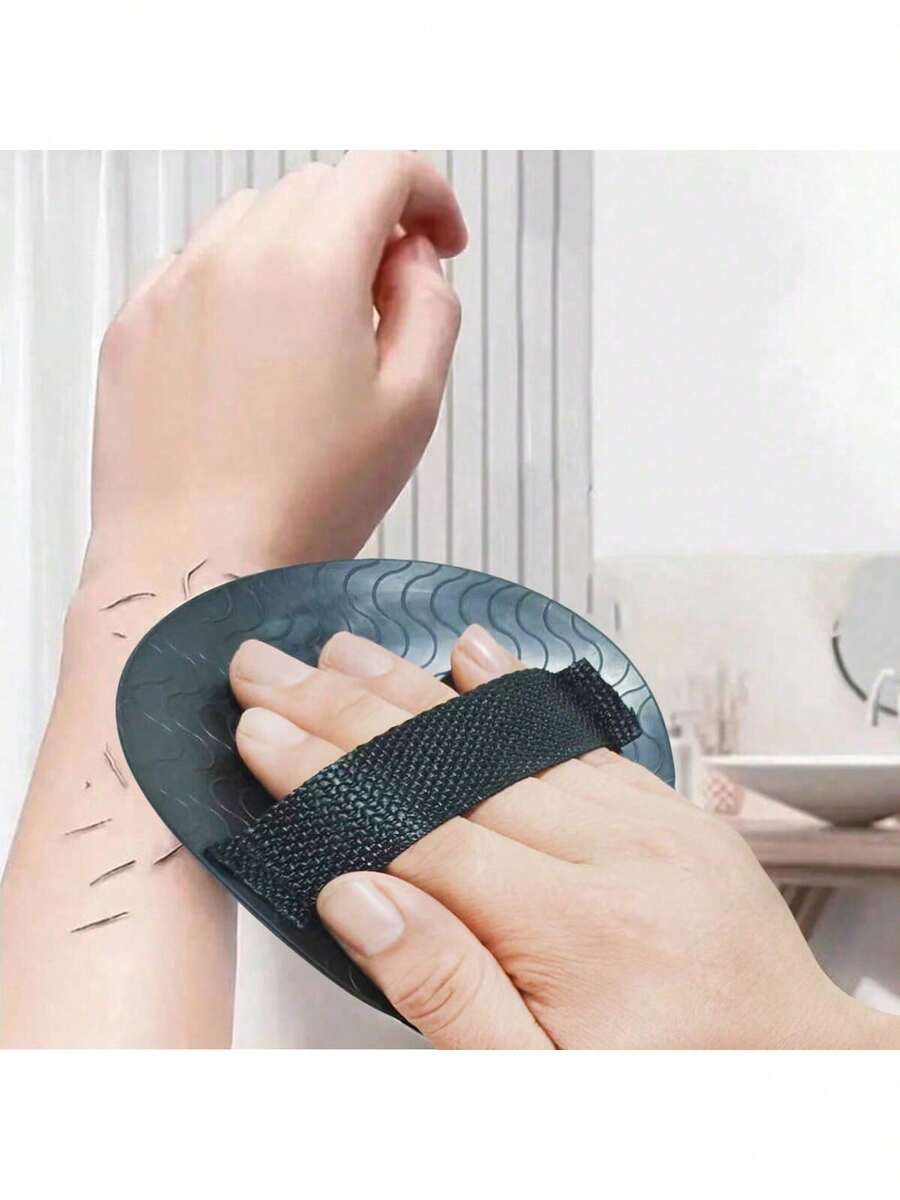 1pc Exfoliating Bath Scrubber - Thickened Round Mud Net For Strong Body Exfoliation, Personal Care Essentials - Bath Scrubber - View 1