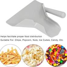 1 Peça Bandeja Plástica para Compartilhar Batatas Fritas e Pipoca - Adequada para Nozes, Feijão e Lanches, com Alça de Fácil Preensão, Ideal para Uso Doméstico e Restaurante - Cinza - Visão 11