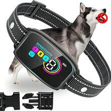 Anti-Bark Dog Collar, Suitable For Large, Medium And Small Dogs, Smart Anti-Bark Collar, Rechargeable Anti-Bark Training Collar, 8 Sensitivity Levels Adjustable, Anti-Bark Training Collar With Buzzing And Vibration Function, Vibration And Shock Function Can Be Turned Off - Black and White - View 15