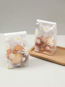 50个雏菊烘焙袋，花卉图案礼品袋，自封袋，礼品包装袋，收纳袋，购物袋，生日婚礼装饰，春季主题回礼袋，礼品包装袋，婴儿派对装饰，糖果饼干袋，玻璃纸包装袋，性别揭晓派对用品，餐桌装饰，包装用品 - 小雛菊 - 查看 9
