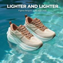 Women's Lightweight Road Running Shoes – Non-Slip Cushioned Sneakers For Gym, Workout, Walking & Tennis Arch Support & Comfort For 5K Activities - Màu Khaki - Xem 4