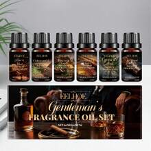 Men's Aromatherapy Essential Oil Set - 6 Long-Lasting Scents (Oud, Tobacco, Sandalwood) For Home Diffuser, DIY Candles & Creating A Masculine & Inviting Atmosphere - Multi Scents - View 13