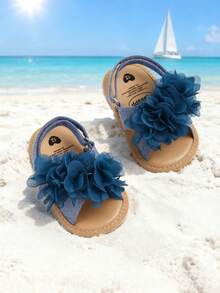 Infant/Toddler Girls' Summer Sandals, Newborn/Infant First Walker Shoes - Royal Blue - View 9