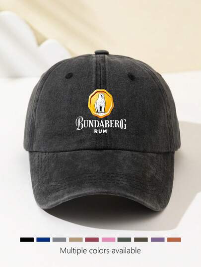 1pc Women's BUNDABERG Polar Bear Print Soft Top Baseball Cap, Breathable Adjustable Brim, Suitable For Outdoor Sports, Vacation, Camping, Daily Wear, Gatherings, Truck Driver Hat, Holiday Gift