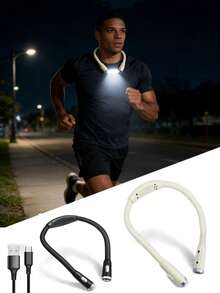 可充电户外运动头灯，亮度可调，可用作阅读夜灯、办公辅助灯、卧室台灯 - 充電款 - 查看 2