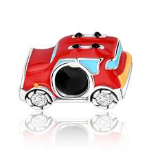 925 Silver Plated Car Charm, Suitable For Bracelets, Necklaces, DIY Jewelry Making, Suitable For Valentine's Day, Carnival And Other Festivals, Suitable For Women - Multicolor - View 12