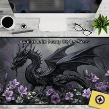 Thảm lót chuột hình rồng Gothic giả tưởng đen tối - Thảm lót chuột hình rồng thời Trung cổ - Thảm chơi game hình rồng TCG - Tấm lót chơi game - Quà tặng cho game thủ. Được làm từ chất liệu cao su với thiết kế chống trượt, rất thích hợp làm quà tặng ngày Valentine. - Chuột Pad - Xem 2