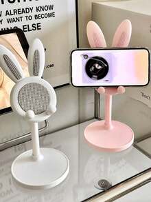 Giá đỡ điện thoại và máy tính bảng hình thỏ hoạt hình dễ thương, có thể điều chỉnh độ cao, gấp gọn, bằng nhựa ABS màu trắng, thích hợp làm quà tặng sinh nhật, trang trí nhà cửa, phòng ngủ, văn phòng, đồ dùng học tập cho gia đình và bạn bè. Tương thích với iPhone, điện thoại Android, quà tặng sinh nhật, quà cho gia đình, bạn bè. Phụ kiện điện thoại. - Nhiều màu - Xem 4