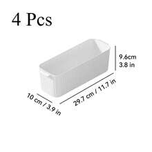 1/2/3/4件装多功能塑料收纳篮，带提手，家居收纳整理，化妆品收纳，零食收纳，橱柜桌面大容量杂物收纳盒，厨房收纳盒，节省空间，适合学生和成人居家、厨房、浴室、卧室、宿舍、办公室使用。 - 彩色 - 查看 23