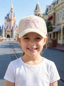 1pc Girls Embroidered Bow Baseball Cap, All-Season Baseball Cap - 1PC - View 13