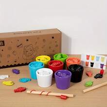 Children's Wooden Fishing Toy. Color Sorting, Fine Motor Skill Training, Develops Hand-Eye Coordination, Patience And Concentration. Educational Toy, Children's Toy, Very Suitable As A Holiday Or Birthday Gift. - Fishing Color Classification - View 8