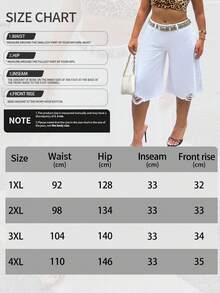 大码女式白色破洞牛仔短裤，宽松版型，毛边裤脚，100%纯棉，休闲街头风夏季单品 - 白色 - 查看 8