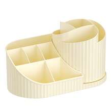 Drawer-Style Transparent Desktop Storage Box, Rotating Large Capacity Dustproof Cosmetic Organizer - Multicolor - View 5