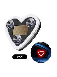 1pc Universal Solar Powered Car LED Window Decor Heart Shaped Neon Light, Car Interior Atmosphere Lamp, Ideal Gift For Lighting Decor, Suitable For Valentine's Day, Christmas, Wedding - Love - View 11