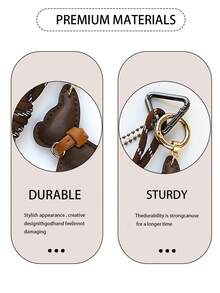 1pc Y2K Style Woven Rope Pendant, Fashionable Heart-Shaped French Bulldog Keychain, Vintage Pendant With Triangle Spring Clasp Design, Bag/Clothing Decor, Gift For Women, Birthday, Wedding, Holiday, Party, Friends - Multicolor - View 8