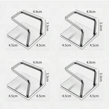 1/2/4 Special-Designed Stainless Steel Sponge Rack - Easy To Install, With Strong Adhesion And Self-Drying Feature, Suitable For Drying Racks At Kitchen Sink Drains, Cleaning Sponge Rack Hooks, Sponge Storage Racks For Kitchens And Bathrooms - Durable, Rust-Proof, Suitable For Christmas Decorations, Kitchen Accessories, Kitchen Supplies, Kitchen Storage, Mother's Day. - Silver - View 17