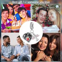 925 Sterling Silver Travel Collection-Red Bus Bead, New Adventure Bead, Capture The Moment Bead, Cat Bead, Sweet Departure Pendant, Travel Map Charm, Travel Pendant, Summer Travel Charm, Red Suitcase, Fun Suitcase Bead. Perfect For Sterling Snake Chain Bracelets, Necklaces, Bangles, Bead Chains, DIY Jewelry Crafting, And Luxurious Bestie Gifts. - Multicolor - View 11