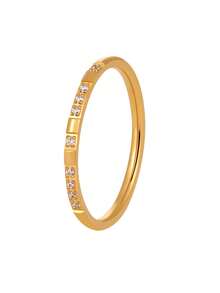 2026 New 14K Gold 3-Diamond & 6-Diamond Shiny Square Diamond Ring, Waterproof Stainless Steel, Won't Fade, Suitable For Daily Wear, Parties, Mother's Day Gift - Gold - View 32