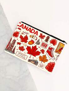这款化妆包饰有色彩缤纷的加拿大贴纸图案，是一款可折叠的多功能化妆包，也可作为旅行包使用，是送给女性、朋友、老师的完美礼物。它还配有拉链洗漱包、轻便收纳袋和便携式小巧洗漱包。 - 彩色 - 查看 5