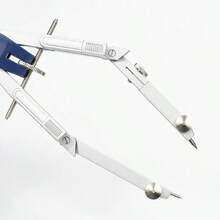 Compás de metal profesional de alta precisión, juego de compás de precisión, con varilla extensible y regla de dibujo profesional. Ideal para estudiantes y usos industriales, kit de dibujo. - D - Ver 6