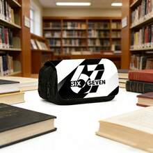 67 Styles Double-Deck Pencil Case, Made Of Polyester Fabric, Large Capacity For Stationery Storage. Size: 21cm X 11cm. Cartoon Pattern, Lightweight And Practical, Double-Deck Flip Design, Unisex Style, Suitable For Students, Event Organizers, Daily Use - A - View 7