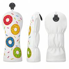Fundas de palos de golf con diseño de rosquilla para driver, maderas y hierros híbridos - Fundas protectoras para palos de golf, funda de driver divertida - Adecuado para entusiastas del golf masculinos y femeninos, es una funda protectora de palos de golf que vale la pena tener. - Multicolor - Ver 5