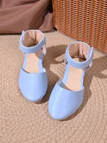 2026 New Headband Sandals, Children High Heel Sandals, Beach Sandals, Fashionable Beige Sandals, Silver/Gold Low Heel Sandals, Bohemian Style Sandals, Comfortable - Blue - View 3