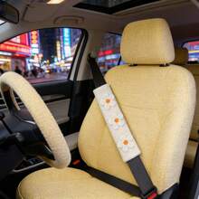 2pcs/1pc Universal Car Seat Belt Flower Shoulder Cover For Safety Belt Anti-Chafing Protection Sleeve Seat Belt Cover CCar Accessories - flower - View 8