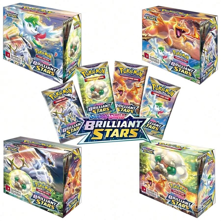 300pcs Pokemon Cards Enalish Supplement Pack Battle Cards Evolution Trading Cards Games Collection Cards Toys Random Styles, Pokemon Collectible Cards, Pokemon Buildina Loan Monster Rare Collectible Cards, Pokemon Collectible Cards Randomly Send Cards Pokemon Cards Prismatic - Multicolor - View 1