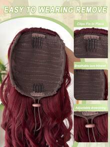 Peluca con coleta ondulada y rizada de 20 pulgadas de largo, hecha de fibra sintética resistente al calor, adecuada para que las mujeres la usen en Navidad, fiestas de Halloween y uso diario - Multicolor - Ver 8