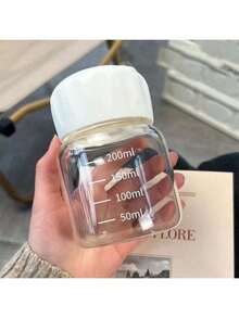 1个便携式可爱迷你玻璃杯，耐热，可装咖啡/牛奶，居家/办公/旅行必备，新年/情人节/开学季适用 - 彩色 - 查看 9